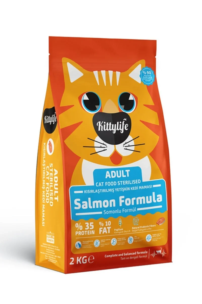 Kityylife Kısırlaştırılmış Kedi Maması Somonlu 2 Kg Premium Sterilised